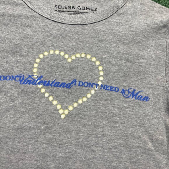 Selena Gomez You Don’t Understand I Dont Need A Man Crop Top Size XXL - Picture 2 of 4